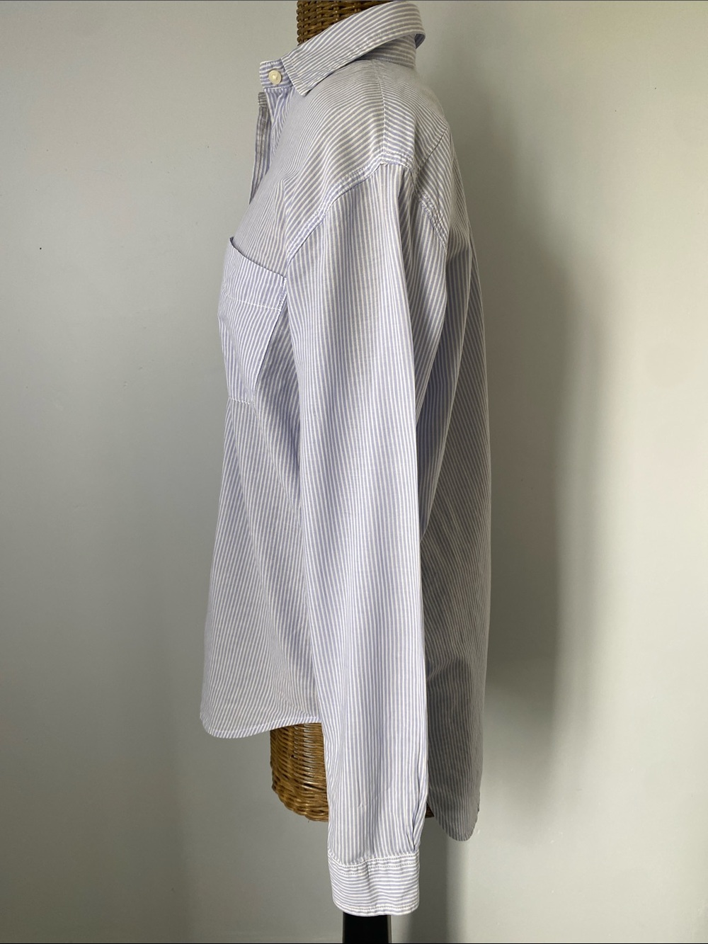 Denim & Supply Ralph Lauren Light Blue Pinstripe Button-Down Shirt - Picture 3 of 8